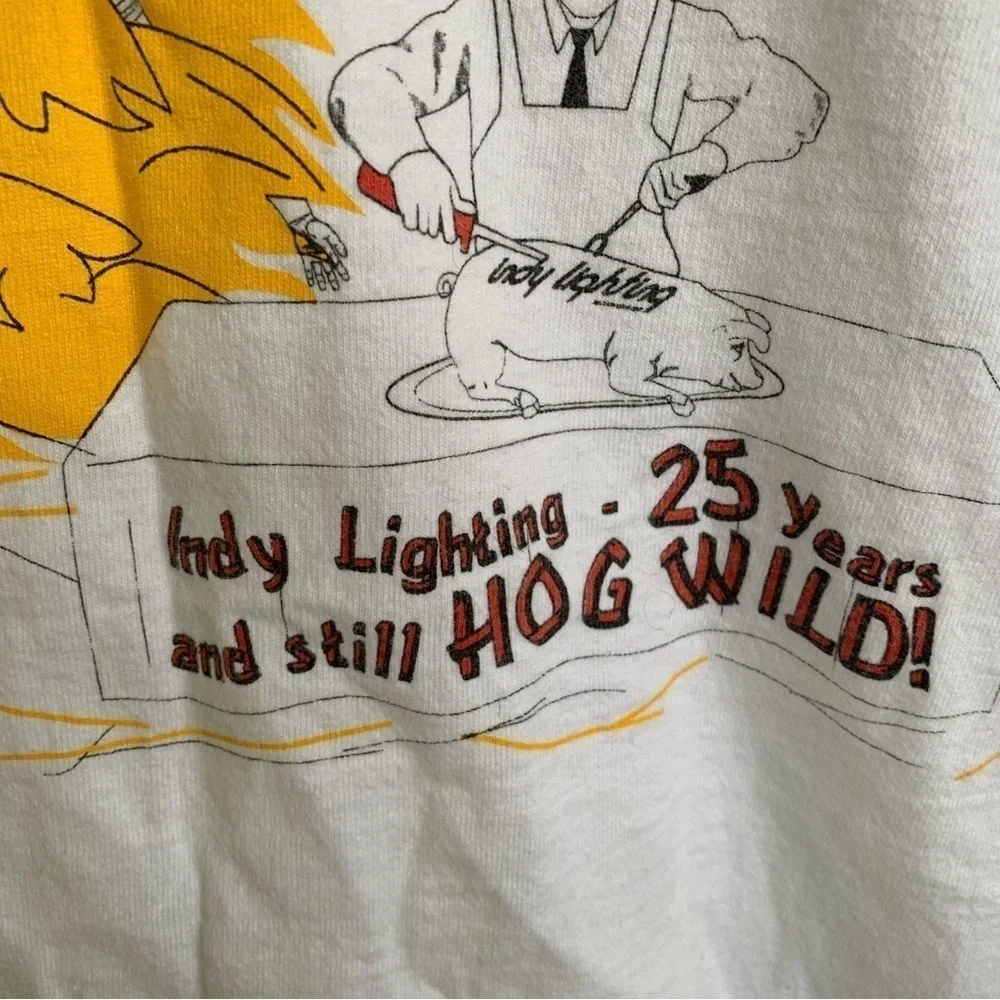 Vintage Indy Lighting Tee Shirt Hog Wild Graphics Size XL - Picture 4 of 7